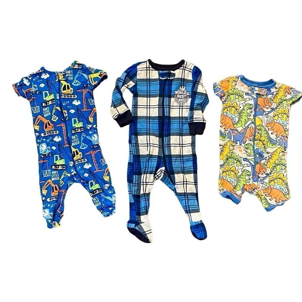 PJ Place 0-3 months zipper pajama bundle